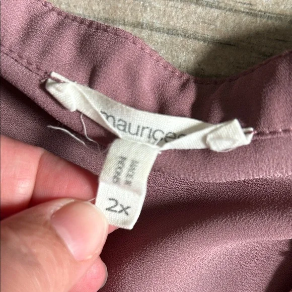Maurices Dusty Rose Blouse with Zipper - Picture 2 of 6